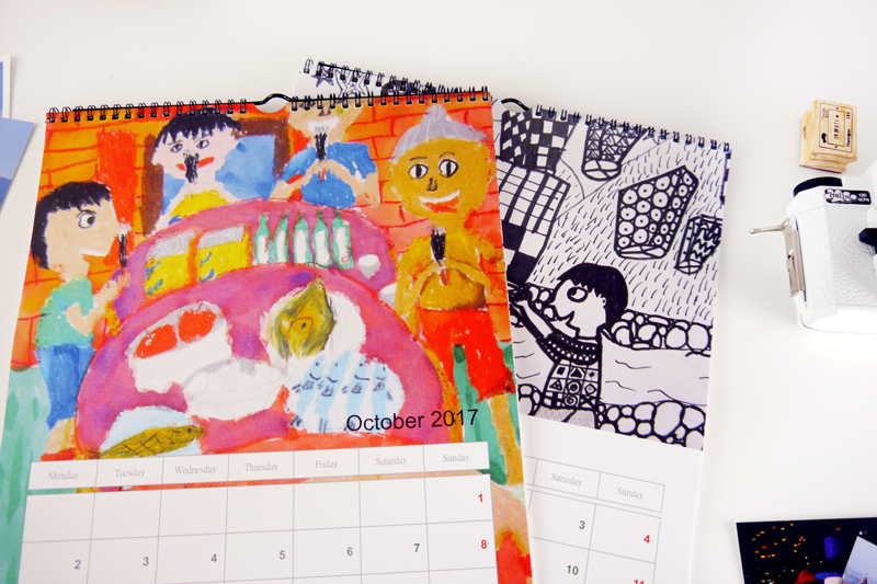 兒童作品掛曆 客製化年曆 大掛曆製作 掛曆製作diy